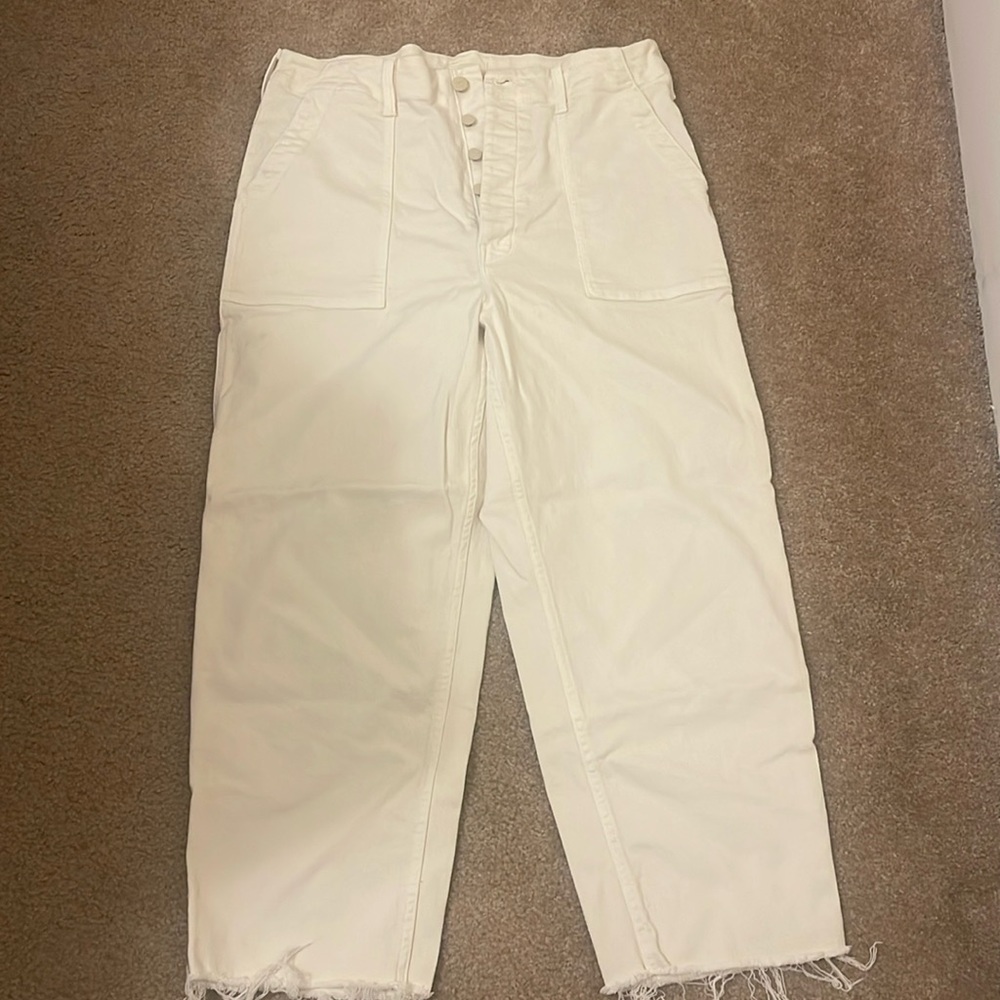 Mother Denim - Cream patch pocket pant